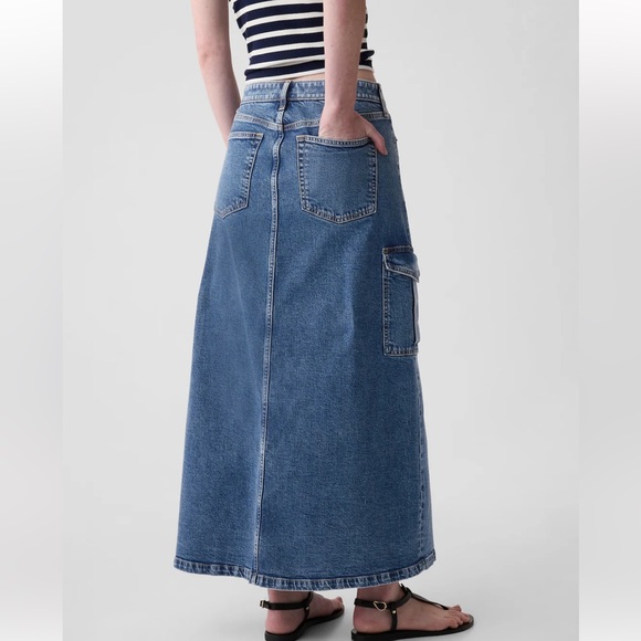 NWT Gap Denim Maxi Skirt - Picture 2 of 7